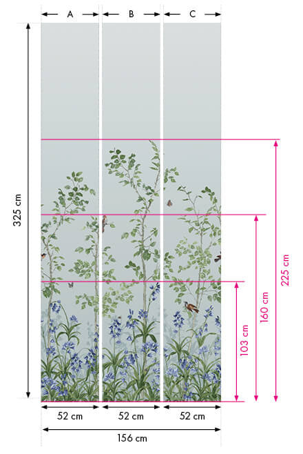 BIRD & BLUEBELL Panoramique LITTLE GREENE