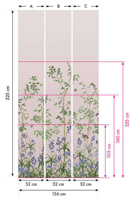 BIRD & BLUEBELL Panoramique LITTLE GREENE